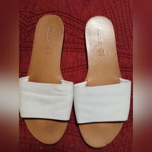 Aldo Women's White Slide Sandals